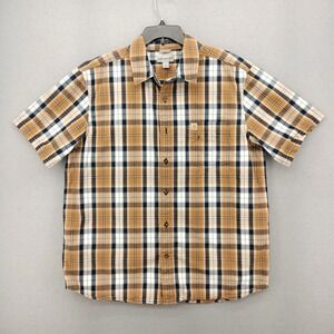 VTG Carhartt Relaxed Fit Shirt Men XL Short Sleeve Button Workwear Single Stitch